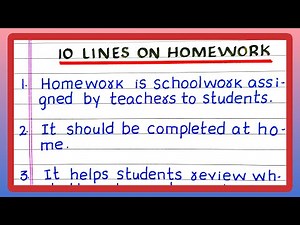 Few Lines on HOMEWORK | 10 Lines on HOMEWORK | in English