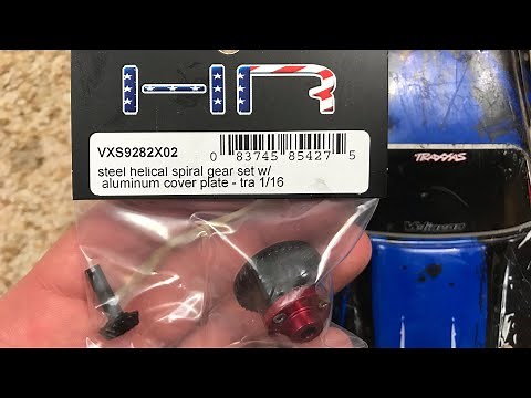 Traxxas 1/16 E Revo - MUST NEEDED UPGRADE - Hot Racing SPIRAL CUT DIFFERENTIALS!
