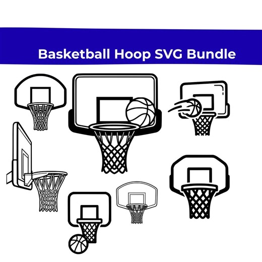 Basketball Hoop SVG Bundle | Basketball Hoop SVG, Sports Clipart, Cricut & Silhouette Cut Files - Etsy