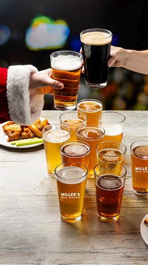 🎅 Santa spreading cheers before his big day. | Miller's Ale House