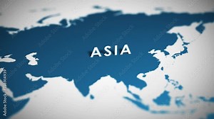 Asia Pop Up Map Stock Video