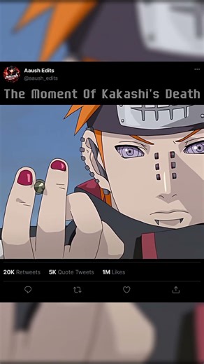 The moment of Kakashi's Death #narutoshippuden #kakashi #edit