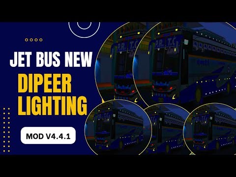 JET BUS NEW DIPEER LIGHTNING MOD V4.4.1 FOR BUS SIMULATOR INDONESIA #bussidindonesia #bussidlivery