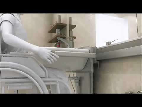 Height Adjustable Sink for Disabled / Wheelchair Accessibility by Pressalit Care