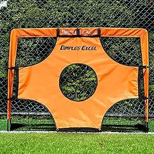 Dimples Excel 4' x 3' Soccer Goal 2 Set for Kids Backyard with Soccer Goal Target