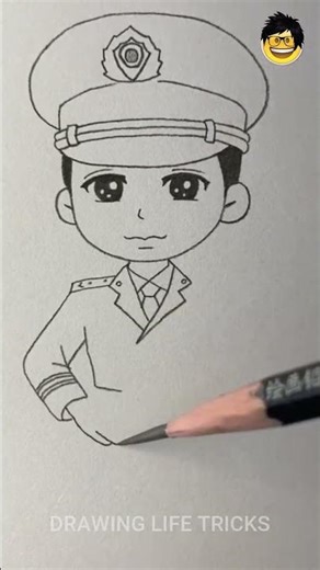 POLICEMAN #police #drawing #drawinglifetricks #draw