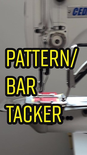 This is a Pattern/Bar tacker machine. In the video its sewing a box x stitch, often used for reinforcing webbing. It uses a clamp attached to stepper motors to move the material. You can program the stitching pattern on a touchscreen attached to the table. #bagmaking #bikebags #fypシ #sewingtiktok #sewinghacks #sewing #sewingmachine