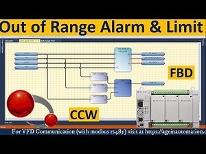 High , Low & Out Of Range Alarms and High/Low Limits | FBD Programming-CCW | AB Micro850 PLC