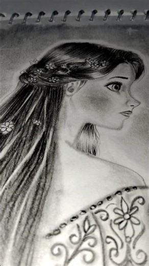 Anime Princess Sketch ✨ | Aesthetic Pencil Drawing😍”#shorts #pencildrawing #art #sketch