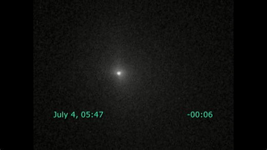 Time-Lapse of Expanding Debris from Comet – July 4–5 (Annotated) - NASA Science