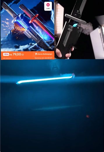 Espada de LED Recarregável com Efeitos de Fumaça e Faíscas, Lâmina 7 Cores com Efeitos Sonoros, Katana de Cosplay Anime para Roleplay, Halloween, Festas, Colecionadores e Exposição #cosplay #anime