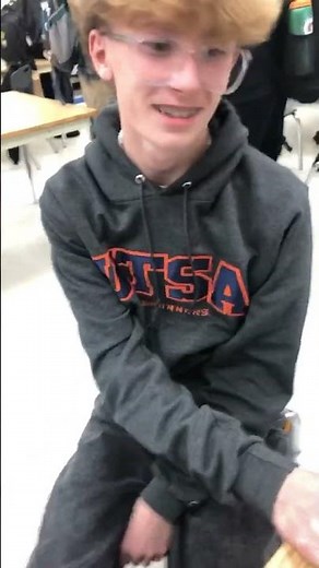 Kid throws chair in class