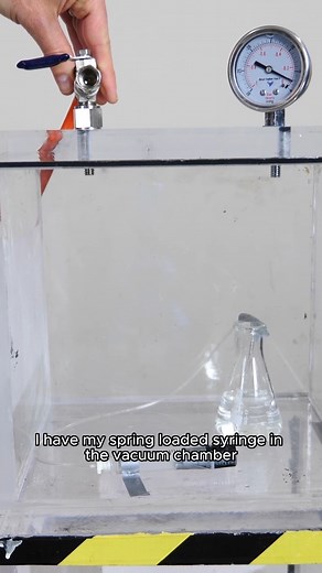 How much water can a syringe suck in? #experimental #science #reels #water #syringe #vacuum | The Action Lab