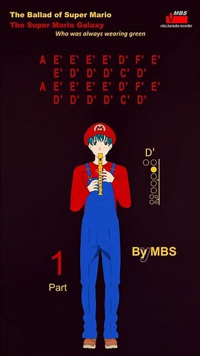The Ballad of Super Mario #shorts Part 1 The Super Mario Galaxy Flute Recorder Tutorial