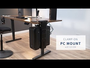 MOUNT-PC10BU Clamp-on Desk and Wall PC Mount with USB by VIVO