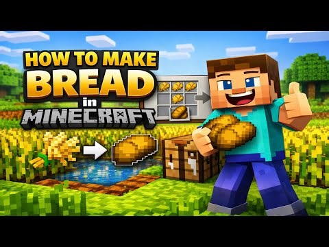 How to Make Food in Minecraft 🍞 | Wheat Farming + Bread Recipe (Beginner Friendly)