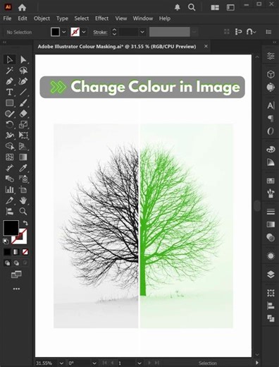 Change Colour in Image | Adobe illustrator | Tips and Tricks #graphicdesign