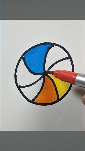 Easy Colour Wheel Drawing