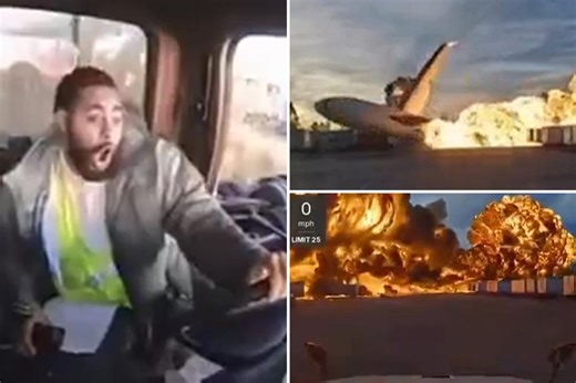 Unbelievable video shows UPS plane roll, explode in fireball feet from stunned trucker: ‘Oh s–t’