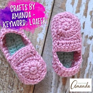 CROCHET BABY LOAFERS PATTERN PRINT or PIN the instructions here -- http://craftsbyamanda.com/crochet-baby-loafers-pattern/ | Things I Love