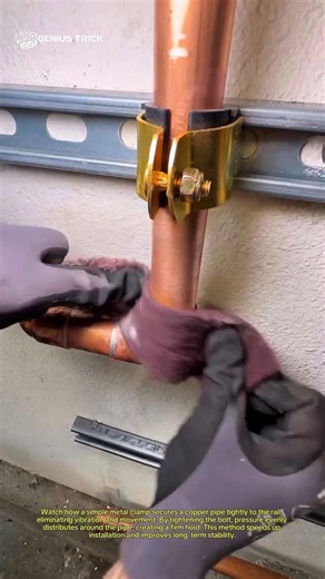 Stop Wobbling Pipes Forever! Genius Copper Pipe Clamp Trick