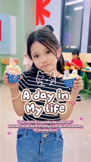 A day in my life - Fun math & Decorating Cake math champs with English Academy by Ruang Guru🧮