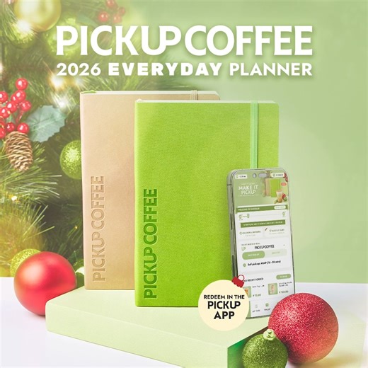 Planning made easy with the 2026 PICKUP x Everyday Planner ✏️ Complete 30 cups via Quests on the PICKUP App from Nov. 20 – Jan. 9 to claim. Stocks are limited, so don’t miss your chance! 🎄 #MakeItMerryMakeItPICKUP #PICKUPCOFFEEPH #PICKUPCOFFEE | PICKUP COFFEE