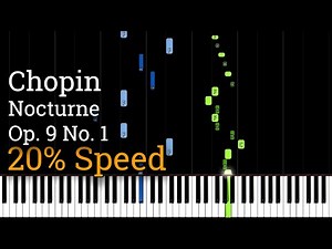 Chopin - Nocturne Op. 9 No. 1 (Slow Piano Tutorial) [20% Speed]