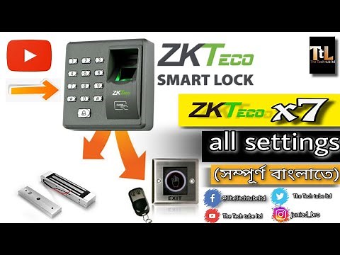 ZKTeco x6-x7 full setup | new user add | door lock setup | zkteco x7 a to z settings