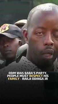 ODM was Baba's party, people must respect his family - Raila Odinga Jr