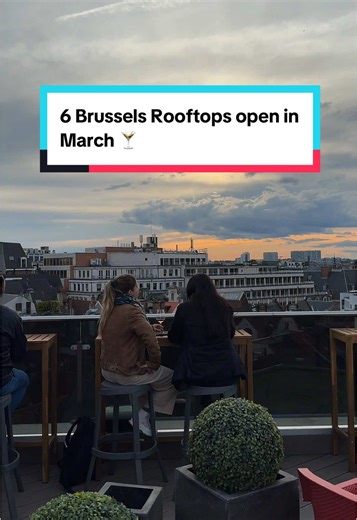 Want to enjoy a wonderful view of Brussels from above? 🍸🍻 Not all rooftops are open yet, but here are 6 that you can visit starting now!👉🏼 ❗️All these rooftops have both indoor and outdoor spaces 1) @rooftop.perche newly renovated! 📍Chau. de Charleroi 132, 1060 Saint-Gilles 📆Everyday 5pm-1am 🔗no bookings 2) @secretrooftopbywarwick 📍 Rue Duquesnoy 5, 1000 Bruxelles 📆 Everyday 5pm-11:30pm-last entry 10:30 🔗No bookings 3) @the8rooftop 📍 Rue du Midi 135, 1000 Bruxelles 📆 Mon-Wed: 4:30pm-