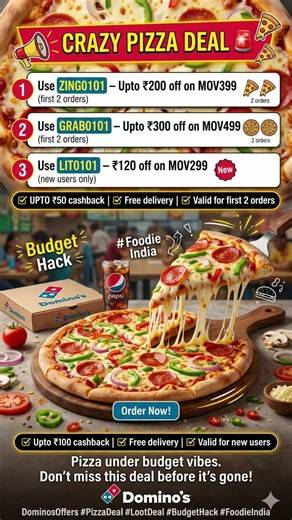 domino's pizza offers 😋 yummy coupon discount 😋 🍕