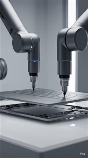 Future Manufacturing: AI Robots Building a LaptopHow Robots Assemble a MacBook Technology#ytshorts