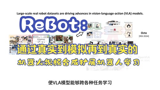 ReBot：通过真实到模拟再到真实的机器人视频合成扩展机器人学习
