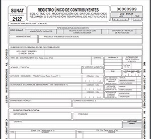¿Qué es el formulario 2127 de la SUNAT? - Formularios Perú