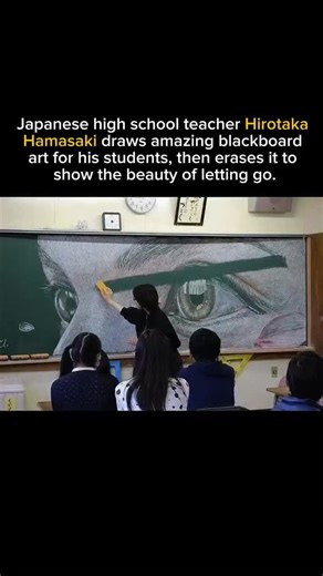 Info Hub on Instagram: "🎨✏️ Meet Hirotaka Hamasaki, the Japanese high school teacher turning ordinary chalk into jaw-dropping masterpieces. His blackboard drawings are so detailed they look like they belong in a gallery—yet he creates them just to inspire his students. The twist? After the class ends, he erases them all, leaving only memories of the magic. A true lesson in passion, impermanence, and artistry. . . . #hirotakahamasaki #art #drawing #love #asthetic #painting #japan #talent #viral 