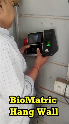 Biometric Machine Wall Installation! 💻✨ #findretech #biometricinstallation #wallmount
