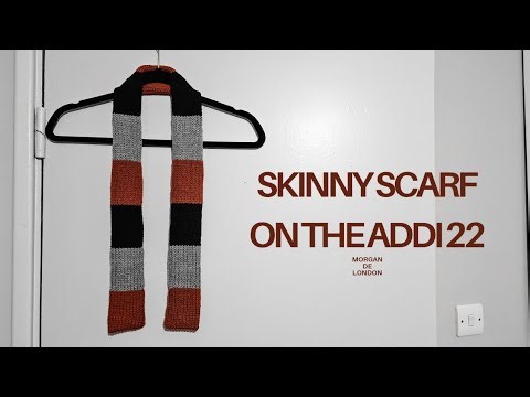 Skinny scarf with invisible colour changes - ADDI 22-PIN tutorial