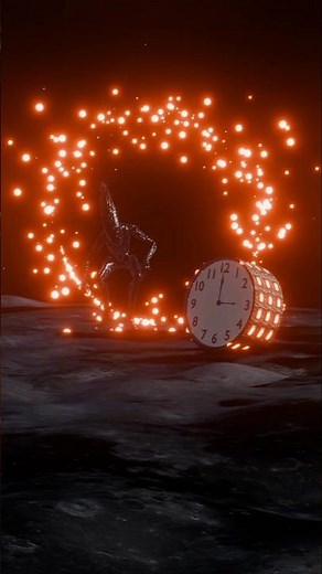 Alien Time Travel Animation Making in Blender #b3d #blender3d #alien #moon #space #shorts