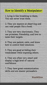 How to identify a manipulator