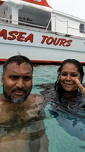 In the Tobago Cays teaching Desena Bacchus how to Swim 🏊 #stvincentandthegrenadines #grenadines #tobagocays | Kemron Lindon Bacchus