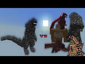 Godzilla Minus One vs Shin Godzilla and Monsterverse Bosses | Minecraft Bedrock | Mob Battle