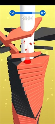 Stack Ball 🏀 game 🎮 UTube_2748 level 1⃣6⃣6⃣ wait for the end