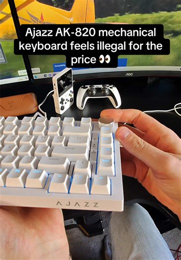 Rate this sound from 1-10 👉🏻 Best budget mechanical keyboard on the TikTok shop hands down! Most budget keyboards sound like cheap plastic rattles. But this is the Ajazz AK-820, and honestly, it feels illegal for the price.
