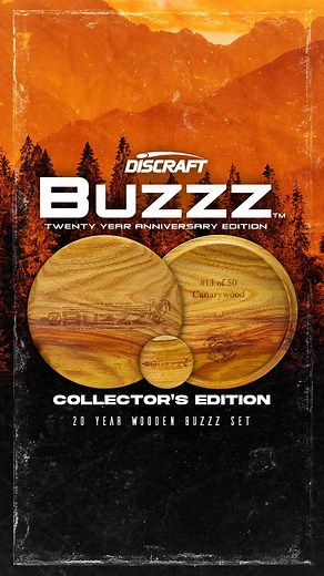 The Collectors Edition 20 Year Wooden Buzzz Set! This will be available for our #blackfriday door busters timed drops happening 11/24 👀 We are dropping seven limited edition goodies every hour starting at 9am ET till 3pm ET, along with some amazing discount on existing products only on our factory store. Keep your eyes peeled for more sneak peeks of our Limited Edition timed drops through the coming weeks! | Discraft Disc Golf