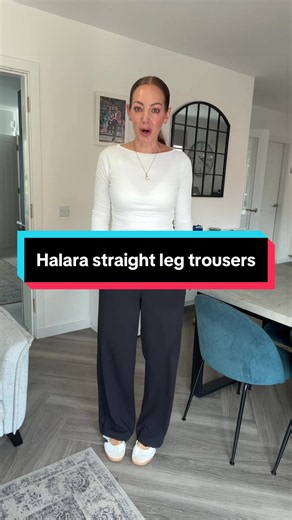 Love the straight leg trousers from Halara! So soft & comfortable #halara #halaratrousers #straightlegtrousers #tiktokmademebuyit #foryoudays @halara.wardrobe