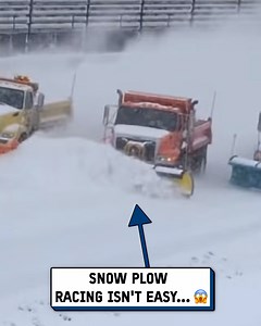 The snow plow hit something during the race 😰❄️ #snow #race #fail | UNILAD Tech