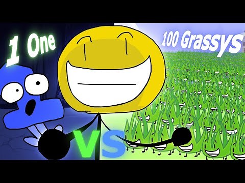 BFDI: 100 Grassys VS 1 One