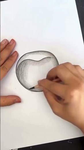 It’s an apple drawing🍎.I’m shading it step by step to make it look realistic