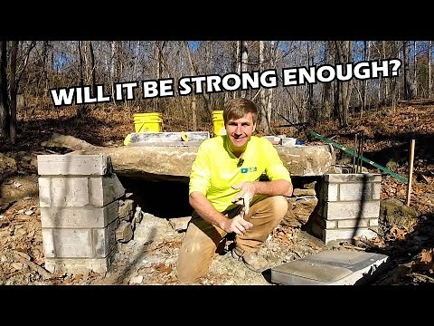 DIY Bridge Build over a Creek - Starting the Limestone!